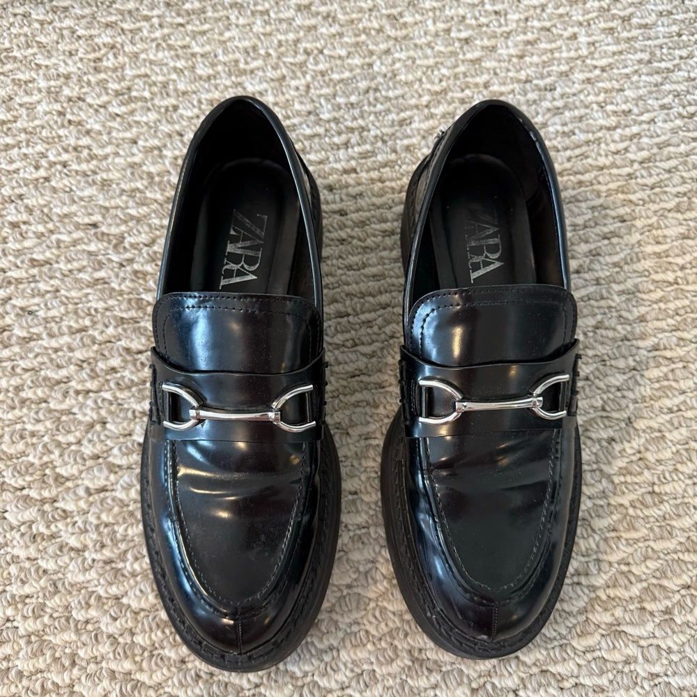Zara Men's Black Loafers